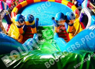 Надувной аквапарк с бассейном «Наутилус» - Аквапарки. Цена:20000 руб. ширина:13.7 м, длина:19.2 м, высота:11.5 м, вес:1200 кг