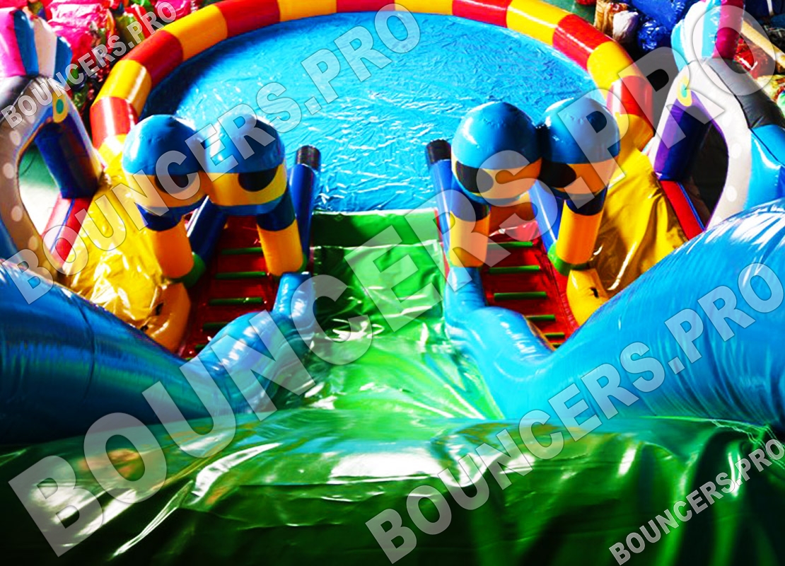 Надувной аквапарк с бассейном «Наутилус» - Аквапарки. Цена:20000 руб. ширина:13.7 м, длина:19.2 м, высота:11.5 м, вес: