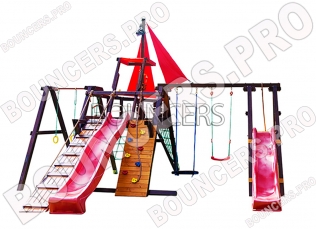 Каравелла - Детские уличные площадки. Цена:149 600 руб. ширина:5.9 м, длина:5.8 м, высота:4.2  м, вес:500 кг