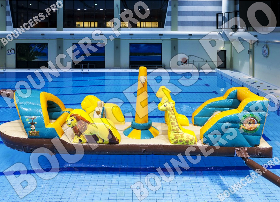 Надувной аквапарк на воде «Сафари Корабль» - Аквапарки. Цена:4500 руб. ширина:2.1 м, длина:10.0 м, высота:3.5 м, вес:145 кг